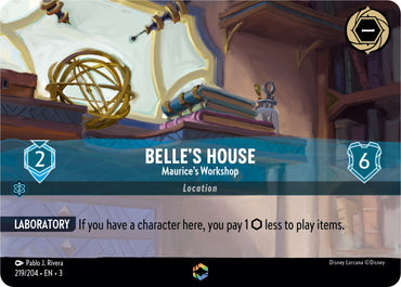 Belle's House - Maurice's Workshop (Alternate Art) (219/204) [Into the Inklands]