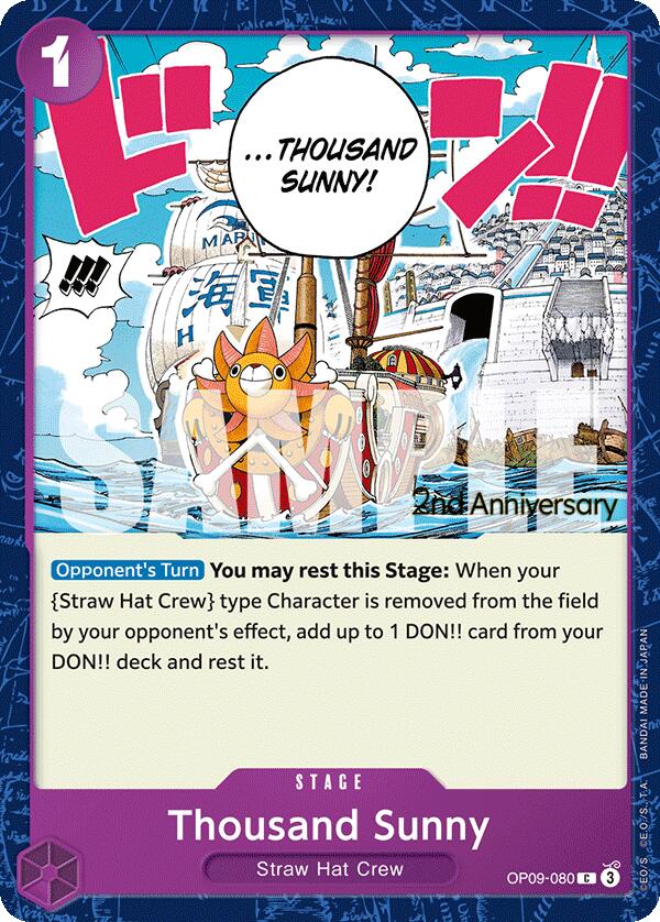 Thousand Sunny [Emperors in the New World: 2nd Anniversary Tournament Cards]