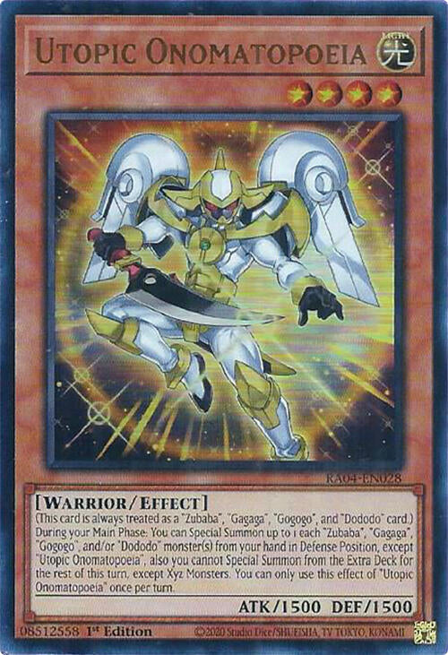 Utopic Onomatopoeia [RA04-EN028] Ultra Rare