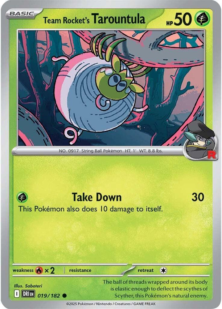 Team Rocket's Tarountula (019/182) [Scarlet & Violet: Destined Rivals]