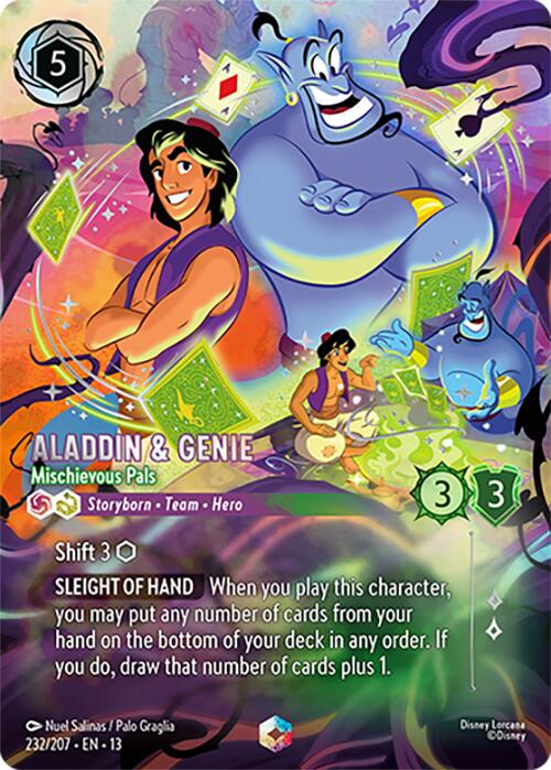 Aladdin & Genie - Mischievous Pals (Enchanted) (232/207) [Attack of the Vine!]