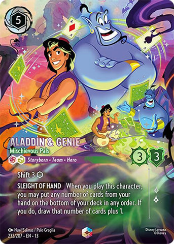 Aladdin & Genie - Mischievous Pals (Enchanted) (232/207) [Attack of the Vine!]