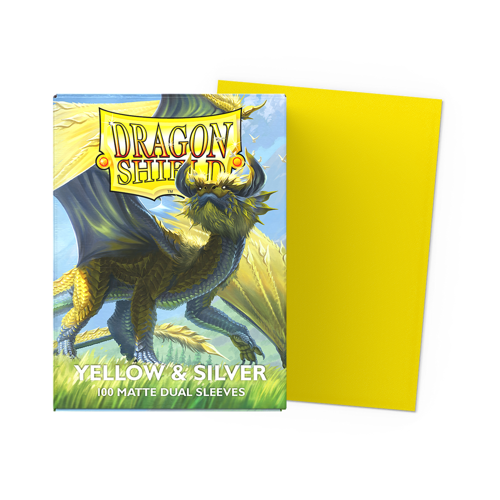 Dragon Shield Yellow and Silver Dual Matte