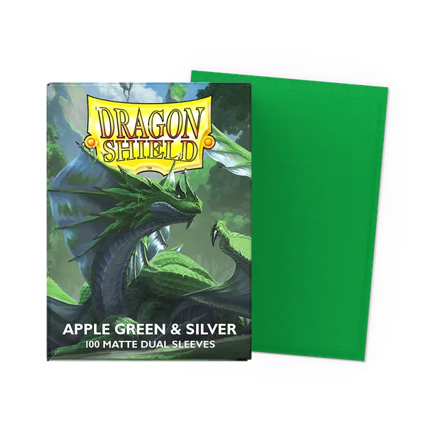 Dragon Shield Apple Green and Silver Dual Matte