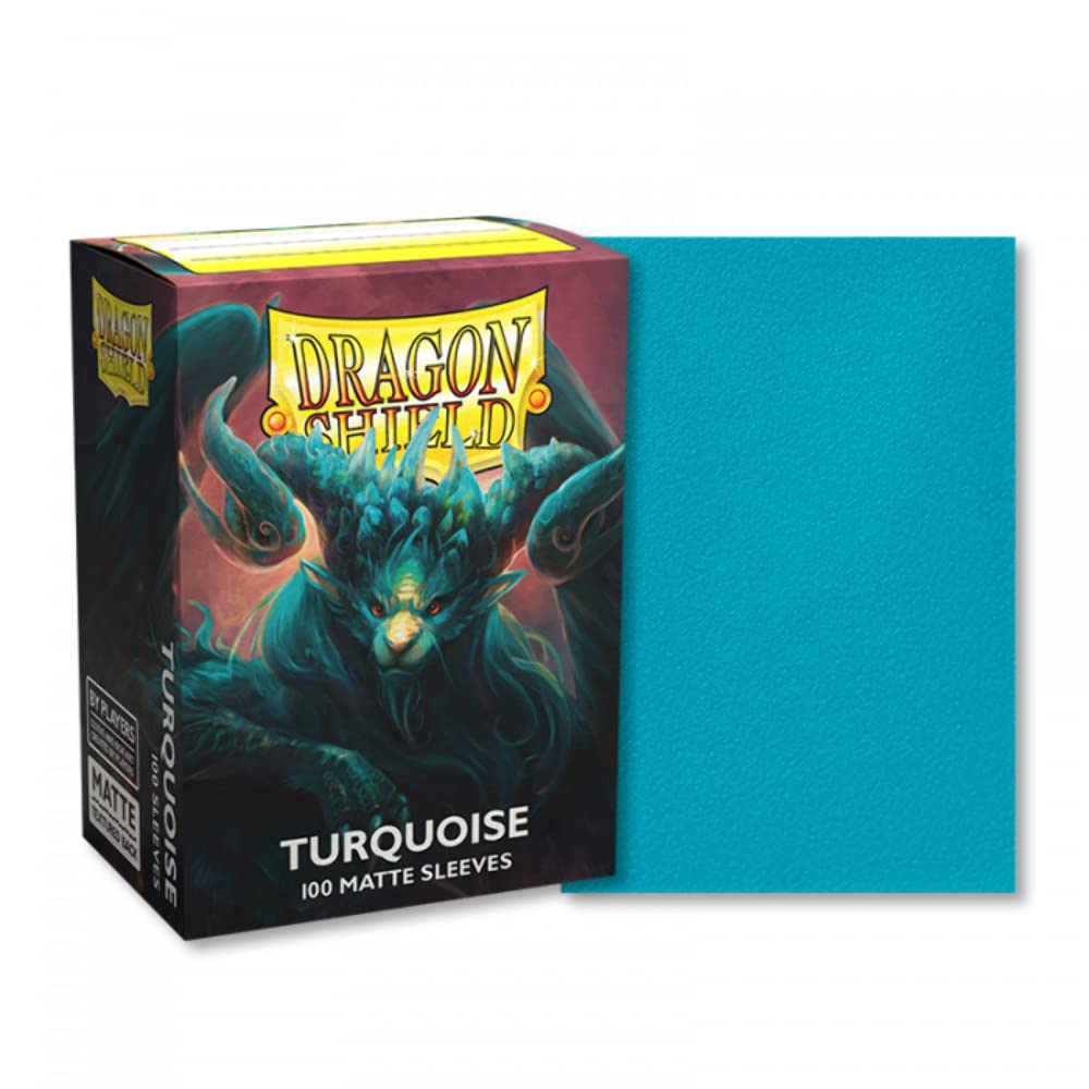 Dragon Shield Turquoise Matte 100ct Standard size