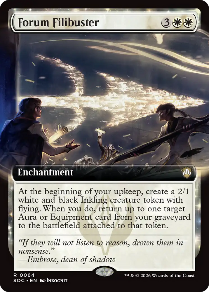 Forum Filibuster (Extended Art) [Secrets of Strixhaven Commander]