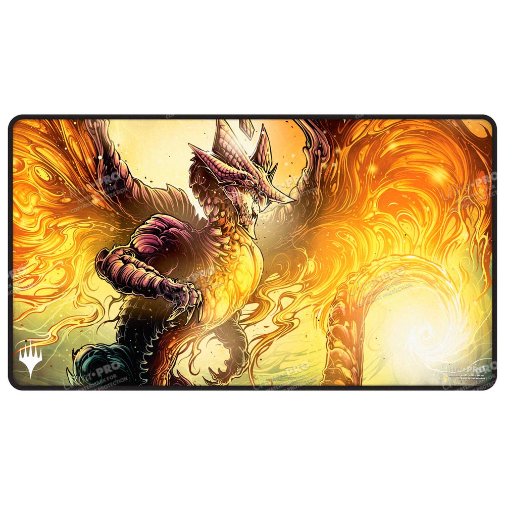 Tarkir Dragonstorm Abzan Dragon stitched edges playmat